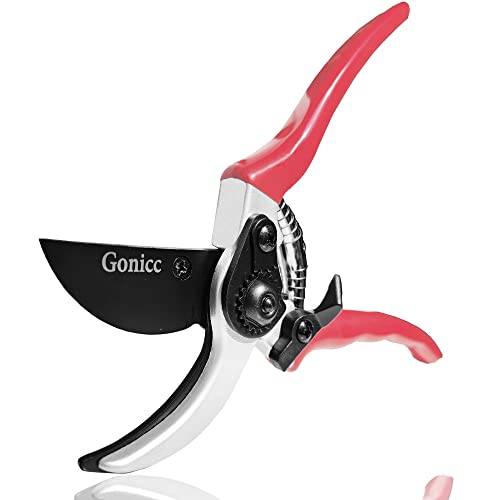 gonicc 8″ Professional Sharp Bypass Pruning Shears (GPPS-1002), Tree Trimmers Secateurs,Hand Pruner, Garden Shears,Clippers For The Garden, Bonsai Cutters, Loppers