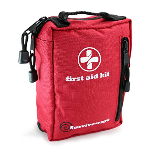 Surviveware Comprehensive Premium First Aid Kit Emergency Medical Kit for Trucks, Cars, Camping, Office and Sports and Outdoor Emergencies – Medium 100 Piece Set
