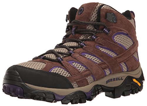 Merrell Women’s Moab 2 Vent Mid Hiking Boot, Bracken/Purple, 9 W US