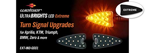 Ultrabrights Extreme LED Turn Signal Upgrades for Aprilia, Triumph, KTM, Buell, Ducati, MV Augusta, Moto Guzzi, Triumph, Yamaha and Zero Motorcycles