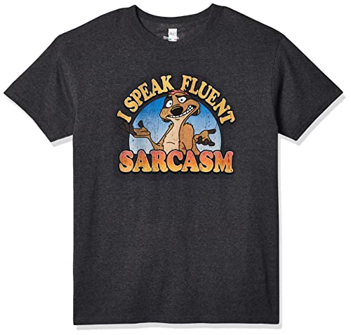 Disney mens Lion King Sarcasm T-shirt Shirt, Charcoal Heather, 3X US