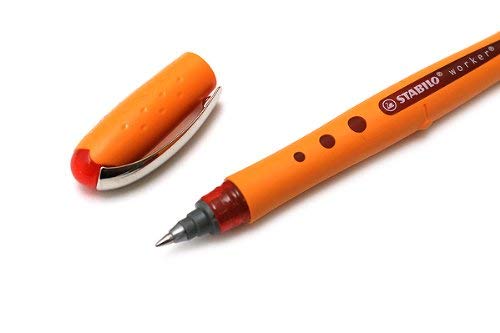 STABILO Bionic Worker Rollerball Pen Fine 0.3mm – Red (Pack of 3)