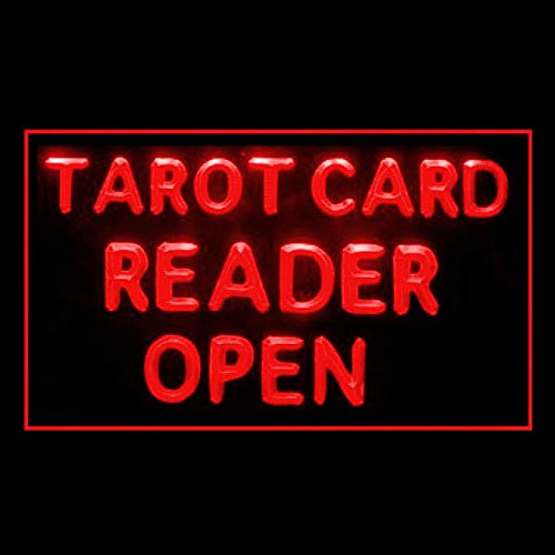 180087 Tarot Card Reader Psychic Open Shop Window Decor Display LED Light Neon Sign (12″ X 8″, Red)