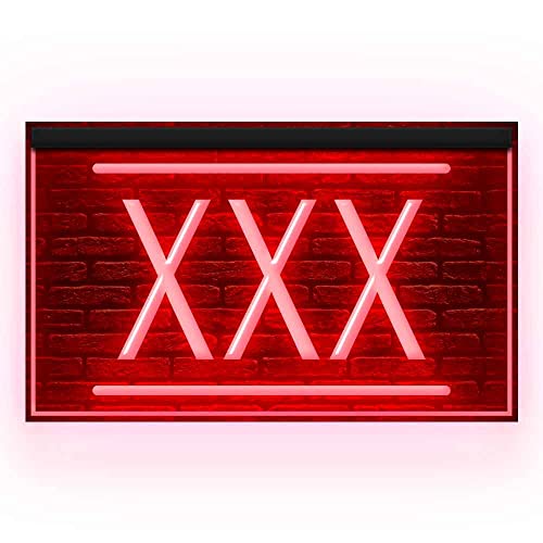 180019 XXX Adult Rated Movie HD DVD Sexual Japanese Asian Full LED Light Neon Sign (12″ X 8″, Red)