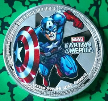 Captain America Superhero Colorized Silver Plated Challenge Art Coin Replica | The Storepaperoomates Retail Market - Fast Affordable Shopping
