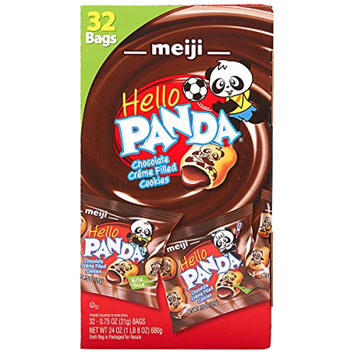 Meiji Hello Panda Chocolate Creme Filled Cookie 32-0.75oz(21g)bags