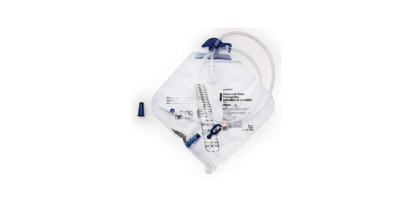 McKesson 37-2802 Disposable Urinary Drainage Bag with Anti-Reflux Chamber, 2000 Ml