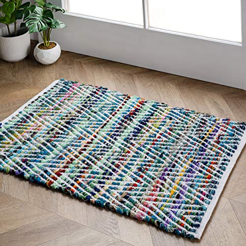 nuLOOM Rochell Handwoven Chevron Accent Rug, 2 ft x 3 ft, Green