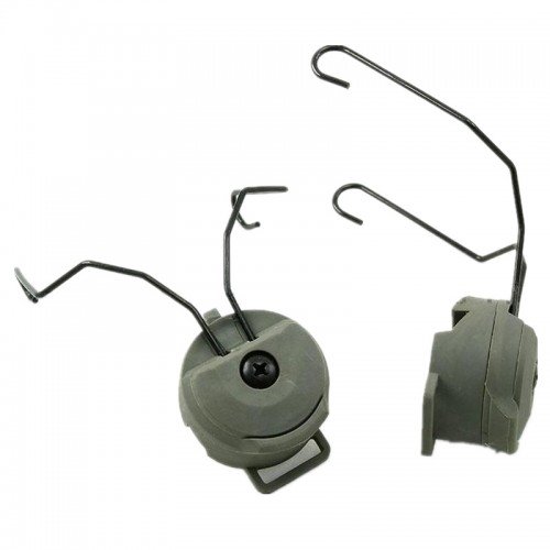 DLP Tactical Helmet ARC Rail Adaptor Set for MSA Sordin Headsets (Foliage Green)