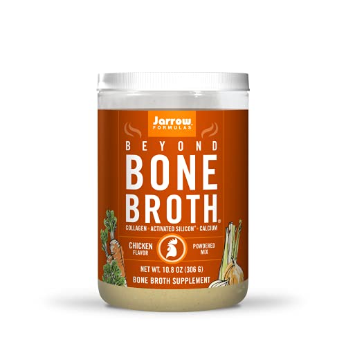 Jarrow Formulas Beyond Bone Broth, Chicken Flavor – 10.8 oz Powdered Mix – Nutritional Take on Traditional Bone Broth – Supplies Collagen, Activated Silicon & Calcium – Approx. 17 Servings