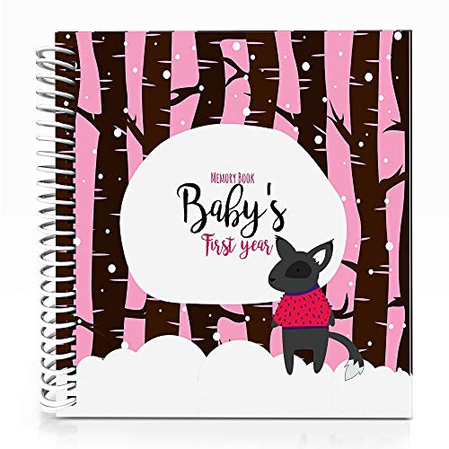 Baby First Year Memory Book – Keep your Baby’s First Memories Safe and Close – Baby Books – Baby Shower Gifts – Photo Albums
