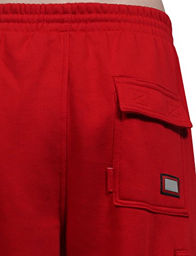 NE PEOPLE Men’s Cargo Pants – Lightweight Comfy Jogger Sweatpants Fleece Elastic Waistband Workout Casual Active Sports NEMP17 Red 4XL | The Storepaperoomates Retail Market - Fast Affordable Shopping