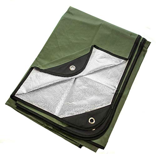 Arcturus Heavy Duty Survival Blanket – Insulated Thermal Reflective Tarp – 60″ x 82″. All-Weather, Reusable Emergency Blanket for Car or Camping (Olive Green)