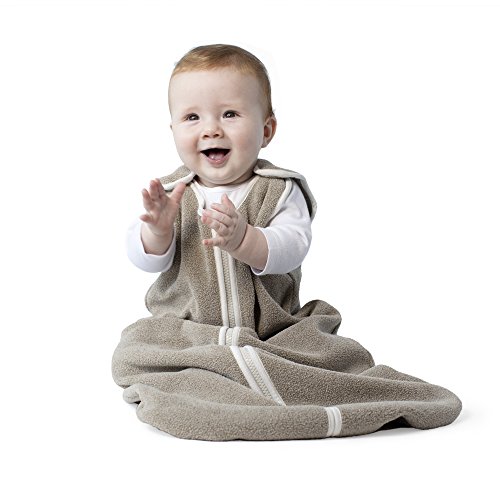 Baby Sleeping Bag Sack – Premium Polar Fleece, Indoor Wearable Blanket – Boys & Girls. Fits Infants, With Convenient Shoulder Straps for Safe & Comfortable Sleep, Mocha, Large (18-36 Months)