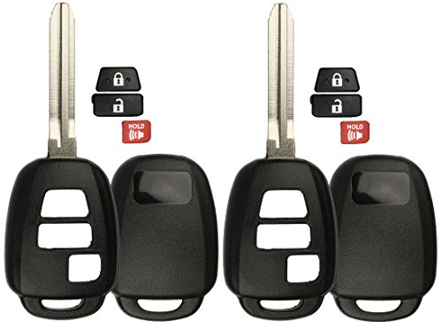 KeylessOption Just the Case Keyless Entry Remote Uncut Car Key Fob Shell Replacement for HYQ12BDM (Pack of 2)