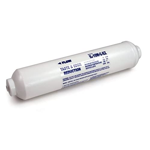 PURE T IL-10W-C-EZ REVERSE OSMOSIS IN-LINE CARBON FILTER 10 X 2 1/4″ QUICK CONNECT ENDS