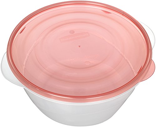 Rubbermaid Take Alongs Large Round Storage Container (Pack of 2) 15.7 Cups / 3.7 L – Red Top