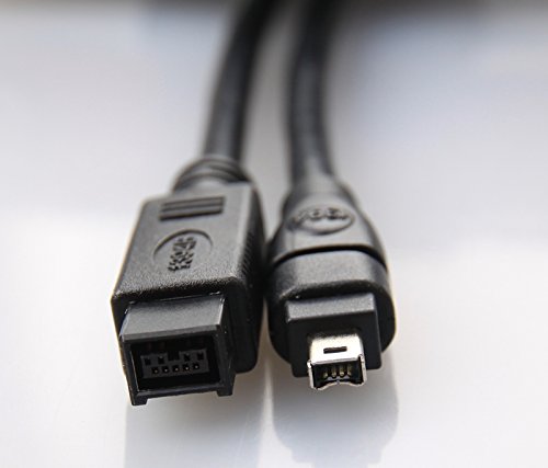 Bizlander Firewire High Speed Premium DV to Firewire Cable 800 1394B 800-400 IEEE 9 Pin Male to 4 Pin Male Cable 6FT for Mac Pro, MacBook Pro, Mac Mini, iMac PC,Digital Cameras, SLR