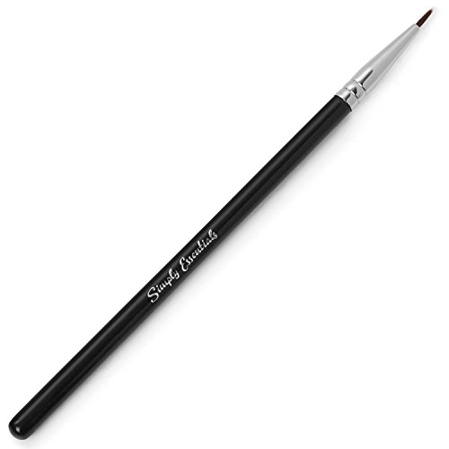 BEST EYELINER MAKEUP BRUSH – Professional Gel Brushes – Premium Quality Flat Eyeliner Brush at an Economical Price! Use for Fine Lines, Very Thin Synthetic Bristles.