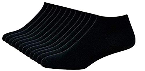 I&S Women’s 12 Pack Low Cut No Show Athletic Socks – Women’s Socks Size 9-11 (Set of 12 (Black))