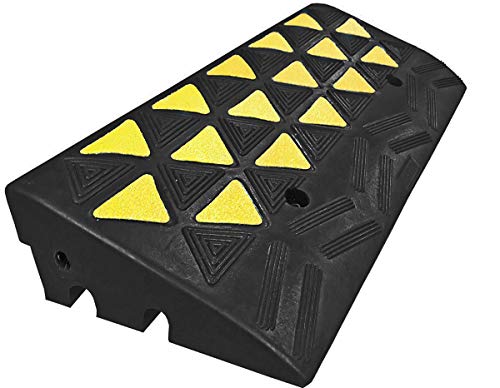 Electriduct Reflective 15 Ton Rubber Curb Ramp 30,000 lbs Capacity