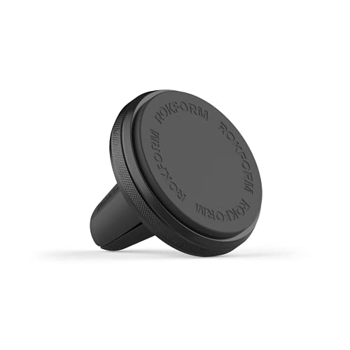 Rokform – Magnetic Air Vent Mount, Super Grip Car Truck & Van Vent Clip, Aluminum Cell Phone Holder, Removable Vent Magnet Mount, Specially Designed for Rokform Cases (Black)
