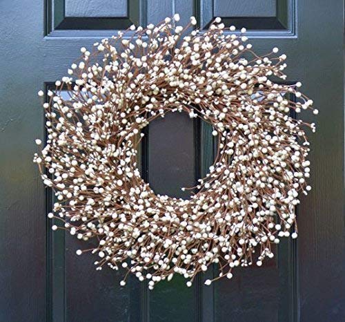 Handmade Artificial Berry Wreath, Year Round Wreath, 11 color options Front Door Wreath to Welcome Guests-Outdoor or Indoor Home Wall Accent Décor- All Seasons and Holidays- 18-24 inches