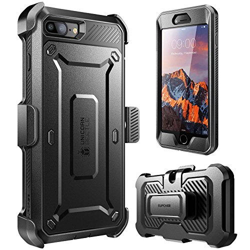 SupCase Unicorn Beetle Pro Series Case Designed for iPhone 7 Plus, iPhone 8 Plus Case, with Built-in Screen Protector Full-Body Rugged Holster Case for iPhone 7 Plus/iPhone 8 Plus (Black) | The Storepaperoomates Retail Market - Fast Affordable Shopping