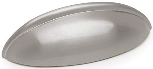 Cosmas 10 Pack 1399SN Satin Nickel Cabinet Hardware Bin Cup Drawer Handle Pull – 2-1/2″ Inch (64mm) Hole Centers