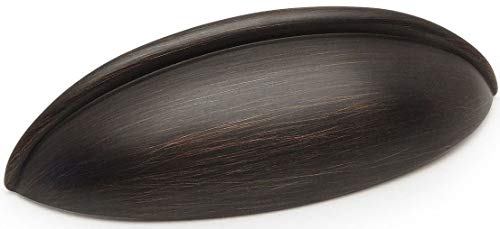 Cosmas 10 Pack 1399ORB Oil Rubbed Bronze Cabinet Hardware Bin Cup Drawer Handle Pull – 2-1/2″ Inch (64mm) Hole Centers