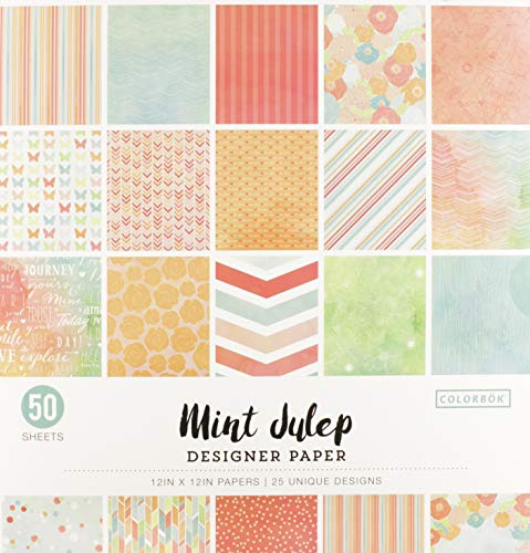 ColorBok Designer Paper Pad, 12″ x 12″, Mint Julip