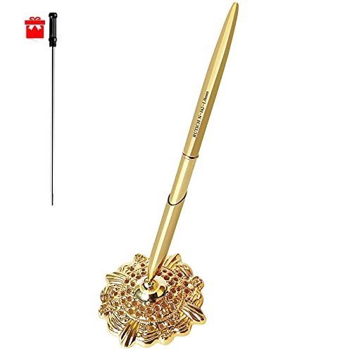 RUTICH Hollow Round Pen Holder Signing Pen Set for Wedding Bridal Engagement Valentine’s Day Favors,Golden | The Storepaperoomates Retail Market - Fast Affordable Shopping