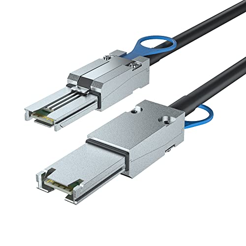 #10Gtek# 6G External Mini SAS SFF-8088 to SFF-8088 Cable, 100-Ohm, 1-m(3.3ft)