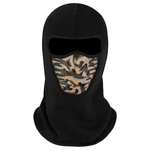 Balaclava Face Mask, Winter Fleece Windproof Ski Mask for Men and Women, Army Green, One Size