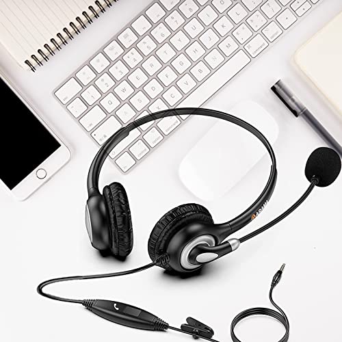 Arama Cell Phone Headset w/Lightweight Secure-Fit Headband, Pro Noise Canceling Mic and in-line Controls 3.5mm Headset for iPhone, Samsung, LG, HTC, BlackBerry Mobile Phone and iPad Tablets (A602MP) | The Storepaperoomates Retail Market - Fast Affordable Shopping