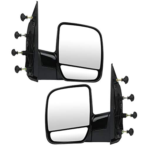 ECCPP Folding Manual Side View Mirrors Left & Right Pair Set for 2002 2003 2004 2005 2006 2007 2008 For Ford E150 E250 E350 E450 E550 Econoline Van (A Pair)