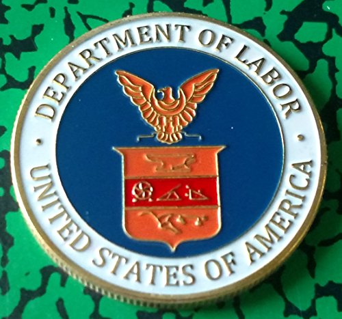 US DOL Department of Labor Colorized Challenge Art Coin