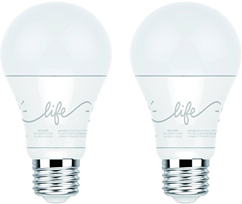 C by GE A19 C-Life Smart LED Light Bulb by GE Lighting, 2-Pack, Works with Alexa