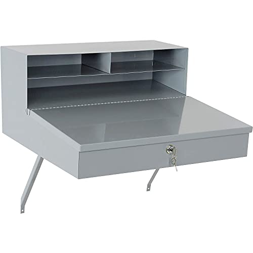 Global Industrial Wall Mounted Receiving Desk, 24″ W x 22″ D x 12″ H, Gray