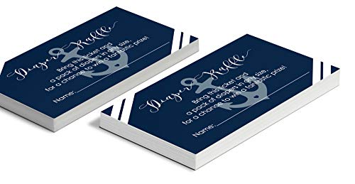 Paper Clever Party Nautical Diaper Raffle Tickets (25 Pack) Boys Baby Shower Games for Drawing Prizes – Invitation Insert Guests to Fill-in – Anchor Theme Blue – 2×3.5 Printed Card Set | The Storepaperoomates Retail Market - Fast Affordable Shopping