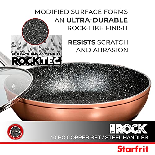 Starfrit The Rock 10-Pc. Copper Set w/SS Handles 030910-001-STAR | The Storepaperoomates Retail Market - Fast Affordable Shopping