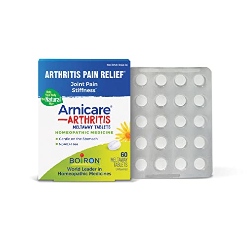 Boiron Arnicare Arthritis Tablets for Pain Relief, Joint Soreness, and Rheumatic Pain – 60 Count