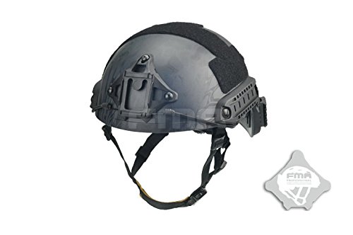 FMA Tactical Kryptek Typhon Black Ballistic High Cut XP Helmet Airsoft (M/L)