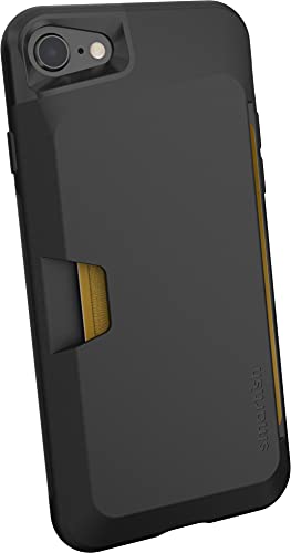 Smartish iPhone SE Wallet Case – Wallet Slayer Vol. 1 [Slim + Protective + Grip] Credit Card Holder for Apple iPhone SE 2022/2020 & iPhone 7/8 – Black Tie Affair