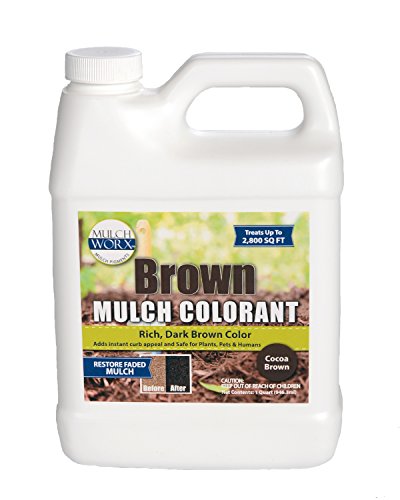 MulchWorx Brown Mulch Color Concentrate – 2,800 Sq. Ft. – Rich Dark Brown Mulch Dye Spray