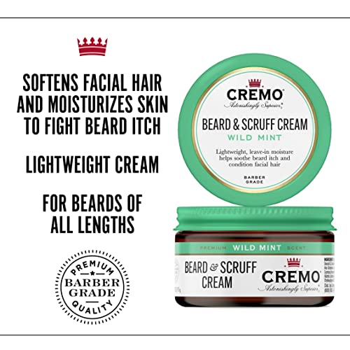 Cremo Beard & Scruff Cream, Wild Mint, 4 Ounce (Pack of 1) – Soothe Beard Itch, Condition and Offer Light-Hold Styling for Stubble and Scruff (Product Packaging May Vary) | The Storepaperoomates Retail Market - Fast Affordable Shopping