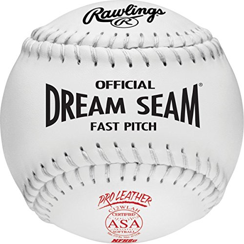 Rawlings | Official ASA NFHS Dream Seam Fastpitch Softball | C12WLAH | 12″ – White | 12 Count
