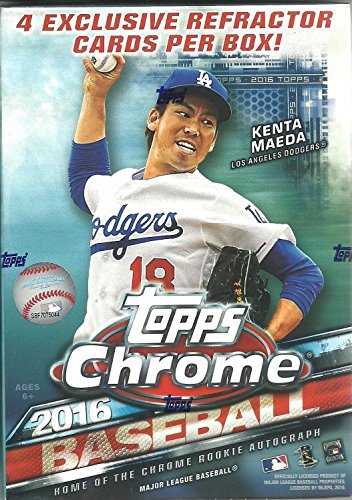 2016 Topps Chrome MLB Baseball Blaster Box – This Value Box Contains 4 Special Sepia Refractors Only Found In Blasters