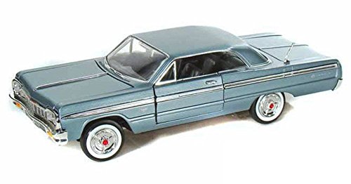 Motor Max New 1:24 Display American Classics – Blue 1964 Chevrolet Impala Hardtop Diecast Model Car
