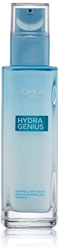 L’Oreal Paris Skincare Hydra Genius Daily Liquid Care Oil-Free Face Moisturizer for Normal to Dry Skin, Hyaluronic Acid Moisturizer for Face with Aloe Water and Hyaluronic Acid, 3.04 fl. oz.